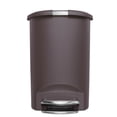 thumbnail image 2 of [Only at Walmart] Simplehuman 50 Liter / 13 Gallon Semi-Round Kitchen Step Trash Can with Secure Slide Lock, Mocha Plastic, 2 of 5