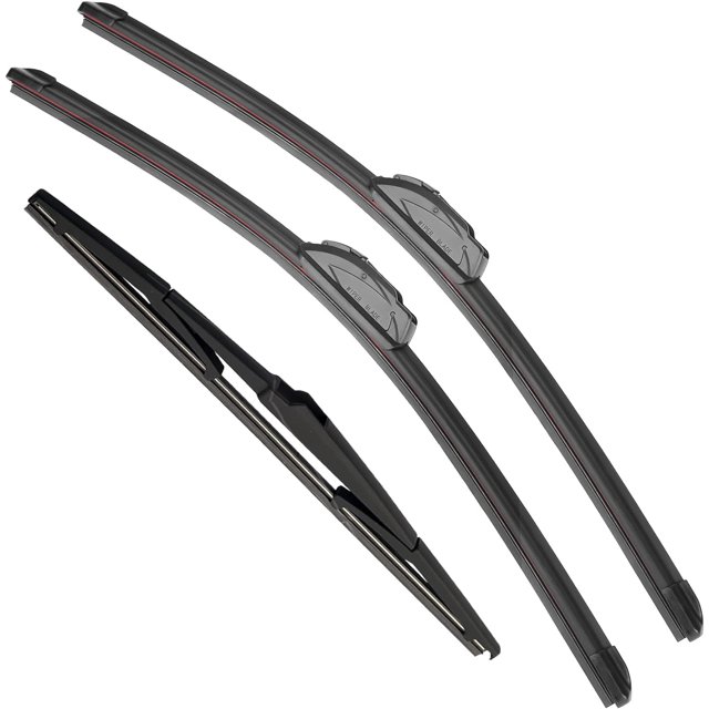 LAICAIW RAINTOK Windshield Wiper Blades Replacement for 2004 2005 2006 Lexus RX330 / 2007 2008 2009 Lexus RX350 / 2006 2007 2008 Lexus RX400h Front Rear Wipers Blade Set for My Car-26" 22" 14" (Pack
