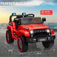 thumbnail image 5 of 12V Ride On Truck Car,Battery PoweRed Electric Vehicle Toy with Parent Remote Control,Spring Suspension,3 Speeds,LED Light,Music & Horn,Electric Cars Gift for Boy Girl,Red, 5 of 5