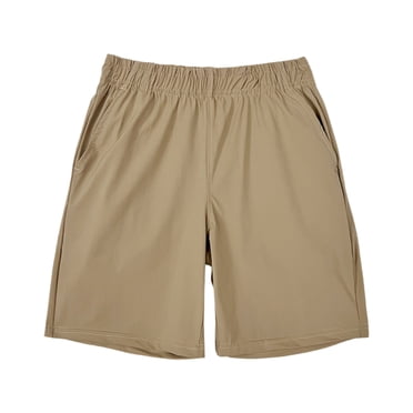 Swstbby Summer Savings Clearance! Boys Summer Shorts, Boys Fashion Leisure Sports Solid Color Shorts Suit for 4-17 Years Khaki 12-13 Years