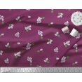 thumbnail image 3 of Soimoi Tissu Rayonne Feuilles & Azalia Imprimé Floral par la Cour 56 Pouces de Large, 3 of 5