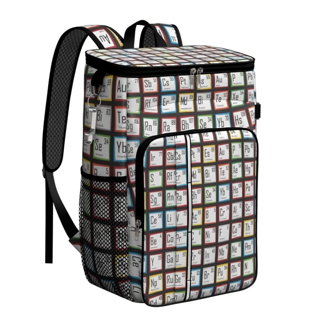 Experiment Themed Cooler Backpack, Leakproof and Waterproof with Scientific Formula Design for Educational Use