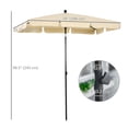 thumbnail image 3 of Outsunny 6.5x4ft Rectangle Patio Umbrella Aluminum Tilt Adjustable, Beige, 3 of 10