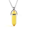 thumbnail image 1 of maskred Hexagon Column Charm Findings Handmade Holiday Hanging Pendants Crystal Necklace Earring Keychains Decorations TRansparent Yellow 1Set, 1 of 6
