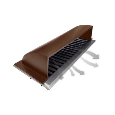 Déflecteur d'Air pour Évent de Plancher en Métal 4′′ X 10′′ – Conception en Dôme Déviateur CVC en Aluminium Coulé – Convient aux Évents 2′′ X 10′′, 3′′ X 10′′, 4′′ X 10′′, 6′′ X 10′′ – Redirecteur de Flux d'Air Robuste pour Meubles, Lits, Sofas, Rideaux – Brun