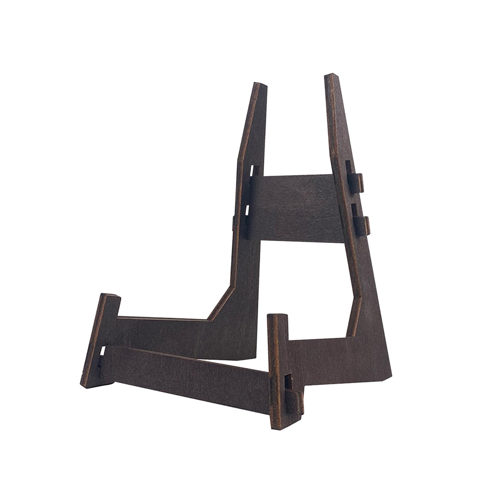 Wweixi Support pour Photo, Chevalets Décoratifs de Table pour Oeuvres d'Art, Plateau, Thé, Rond, 6 Pouces, Brun, 10 Pouces