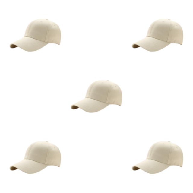 Ruiboury Adjustable Baseball Cap Sporty Style With Breathable Polyester Universal Baseball Cap Outdoors Sun Cap Sport Cap beige 5Set