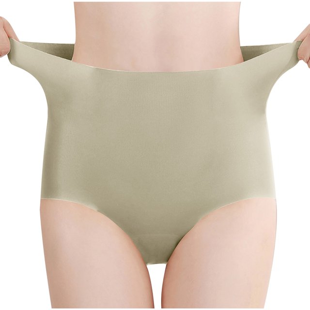 MeetoTime Seamless High Waisted Underwear Stretchy No Show Briefs Comfortable Full Coverage Panties
