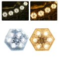 thumbnail image 2 of Solar Garden Lamp Hexagonal Ice Brick Garden Imitation Glass Floor Tile Lamp, 2 of 4