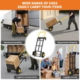 thumbnail image 1 of AKDSteel 4-Wheel Convertible Hand Truck, 2-In-1 Platform Dolly With Solid Tires, Switches Between 2-Wheel Dolly Cart And 4-Wheel Push Cart For Moving In Warehouse, Garden Or Grocery, 1 of 8