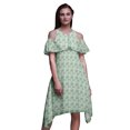 thumbnail image 1 of Bimba Butterfly Print Flutter Sleeve Womens Party Tunic Cold Shoulder Midi Dress-X-Small, 1 of 6