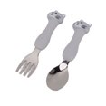 thumbnail image 1 of 2 Pcs Toddler Utensils, Stainless Steel Flatware Fork Spoon Kids Silverware Set With Comfortable Handle Toddler Training Spoon Cartoon Fork Cutlery Set For Kids Safe Dining, 1 of 8
