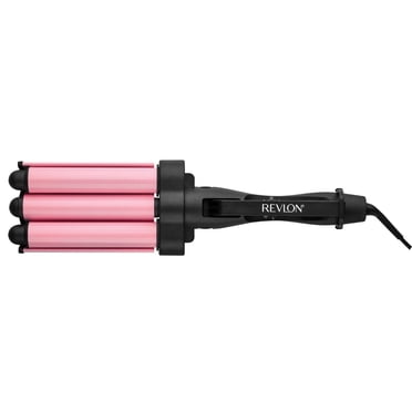 Revlon Wave Master 3 Barrel Ceramic Jumbo Waver/Hair Crimper, Pink