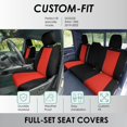 thumbnail image 2 of FH Group Neoprene Waterproof Custom Fit Car Seat Covers for 2022–2024 Dodge RAM 1500 Full Set Red, 2 of 5