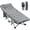 Gris, variante sur Slsy Lit Pliant TG avec Matelas de 3,3 Pouces, Lits de Camp Pliants 75 Pouces* 28 Pouces avec Sac de Transport, Lit de Couchage Pliant Lit d'Appoint