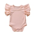 thumbnail image 1 of MIASHUI Baby Clothes Baby Boys Girls Solid Ruffle Romper Bodysuit Clothes Outfits,Pink,0-6 Months, 1 of 7