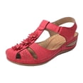 thumbnail image 2 of LSLJS Chaussures Compensées pour Femmes, Sandales Confortables à Fleurs Ajourées à Bout Rond pour Femmes Dames Fille, Chaussures à Semelle Souple, 2 of 4