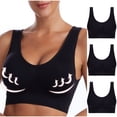 thumbnail image 2 of Birdeem 3 Pcs Soutien-Gorge Confortable Sans Armature Respirant pour Femmes, 2 of 12