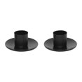 thumbnail image 1 of Thinsony Pillar Candle Holder Candlelight Home Decor Party for Dining Christmas Black Small 2Set, 1 of 6