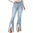 thumbnail image 1 of ORUYROP Micro Pantalon en Denim Taille Haute Slim pour Femmes Jeans Troués, 1 of 5
