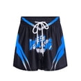 thumbnail image 3 of Moggemol Kids Boys Color Block Letter Printed Boxer Shorts Drawstring Elastic Waistband Boxer Trunk Light Blue 14, 3 of 5