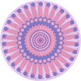 thumbnail image 1 of Ahgly Company Tapis d'Intérieur Lavables en Machine, Carré Transitionnel Orchidée Violet, Carré de 3', 1 of 7