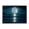 thumbnail image 1 of Designart Super lune sur la mer I Art mural encadré, 1 of 4