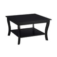 thumbnail image 2 of Convenience Concepts American Heritage Table Basse Carrée avec Tablette Inférieure, Noire, 2 of 5