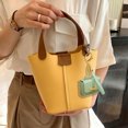 thumbnail image 4 of Stylish Leather Key Chain Pouch Handle Strap Coin Purse Bag Pendant Earphone Case Red Envelope, 4 of 5