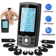 thumbnail image 2 of CNKOO Rechargeable TENS Unit Muscle Stimulator  10 Reusable Electrode Pads 24 Modes for Back Neck Pain Muscle Therapy Pain Management Pulse Massager Black, 2 of 7