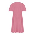 thumbnail image 4 of EGNMCR Robes de Fête pour Femmes Femmes Grande Taille Été Décontracté Manches Courtes Col en V Manches Imprimées Robes Robe Ample, 4 of 7