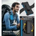 thumbnail image 3 of KOMI for Google Pixel 8 Pro Case, with HD Tempered Glass Screen Protector, Heavy Duty Shockproof Drop Protective Rugged Tough Durable Phone Cover with Belt Clip-Lake Blue/Sky Blue, 3 of 5