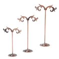 thumbnail image 1 of ziyahi 3x Iron T Bar Earring Necklace Jewelry Display Stand Rack Copper-Wave, 1 of 9