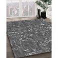 thumbnail image 3 of Ahgly Company Tapis d'Intérieur Lavable à la Machine, Carré, Transitionnel, Gris, Tapis de Zone, 4 Pieds Carré, 3 of 7