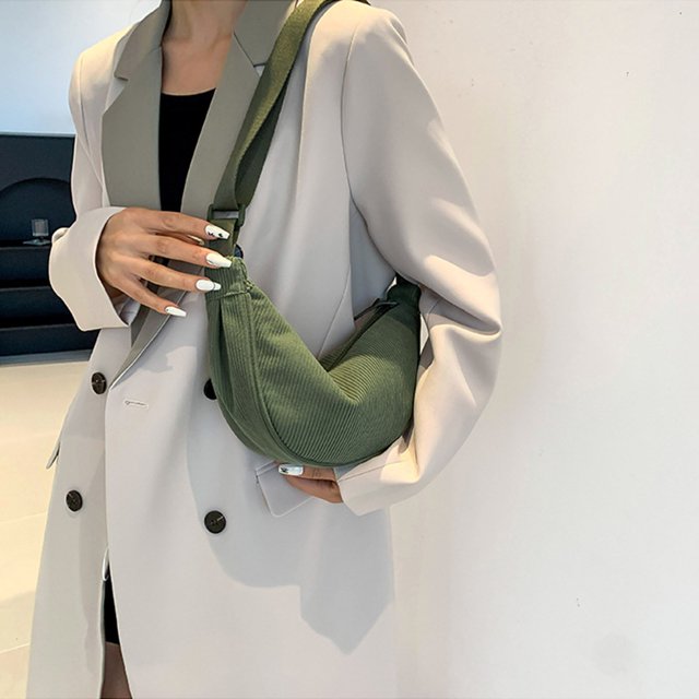 Trendy Women's Messenger Bag Lightweight Crossbody Dumpling Design Versatile Shoulder Canvas Bag Multipurpose Fashion Accessory