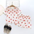 thumbnail image 2 of XASZHN Vêtements à Manches Courtes pour Garçons et Filles, Ensemble de Vacances Rouge 3-4 Ans, 2 of 7