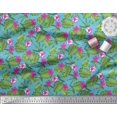 thumbnail image 3 of Soimoi Tissu Crêpe Polyester Imprimé Floral & Feuilles Tropicales au Mètre 42 Pouces de Large, 3 of 3