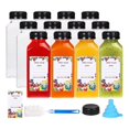 thumbnail image 1 of 12 Pcs Bouteilles de Jus en Plastique 12oz avec Bouchons Inviolables, 1 of 5