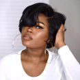 thumbnail image 2 of Pixie Cut  Human Hair  Short Curly Human Hair  For Women Straight Bob, 2 of 7