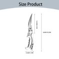 thumbnail image 3 of SuChun Tomato Slicer And Lemon Slicer Heavy Duty Stainless Bone Cut Scissors Multipurpose Kitchen Scissors Poultry Shears For Bone Chicken Meat Vegetables Barbecue Silver, 3 of 9