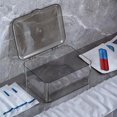 thumbnail image 3 of HLONK Plastic Storage Box Hinged Lid Storage Box Stackable with Lid Clear Storage Box Desk Organizer Pencil Box Plastic Phone Case Storage Container for Cosmetics Art Special Price, 3 of 8