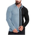 thumbnail image 1 of WEAIXIMIUNG Christmas Men 2025 Spring/summer Relaxed Sports Large Size Color Matching Lapel Shirt, 1 of 8