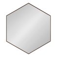 thumbnail image 2 of Kate and Laurel Rhodes Miroir Mural Hexagonal à 6 Côtés, 30,75 X 34,75 Brun Noyer, 2 of 6