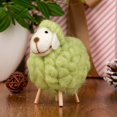 thumbnail image 4 of Handmade Felt Sheep Miniature Decoration Christmas Tree Hanging Ornament Felt Sheep Figurines，Green Lamb, 4 of 4