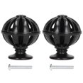 thumbnail image 3 of Cabinet Knob, Hollow Wardrobe Knob 2Set Exquisite Birdcage  For Kitchen For Office For Bathroom 366 Birdcage Black, 3 of 8