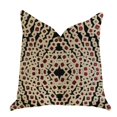 thumbnail image 1 of Plutus PBRA1378-2424-DP Coussin Décoratif de Luxe en Gemmes Écarlate Rouge et Noir, 24 x 24 Po, 1 of 3