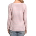 thumbnail image 4 of Timegard Hauts pour Femmes à Rayures Col Rond Manches Longues T-Shirts Basiques Automne Décontractés Amples Confortables Hauts, 4 of 5