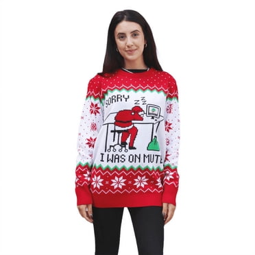 Sleepy Santa On Mute Sweater Women's Ugly Christmas Sweater
