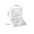 thumbnail image 2 of 10 Pcs Support d'Angle en L Attache d'Angle en Métal pour Armoires en Bois, 2 of 8