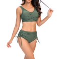 thumbnail image 3 of LSLJS Women's Sexy Solid Color Swimwear Two-piece Slim Swimsuit Bikini Straped Swimsuits, 3 of 8